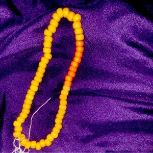 Vibrant Orange Beaded Necklace for Kids